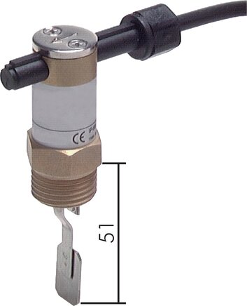 Exemplary representation: Baffle plate flow switch for screwing in